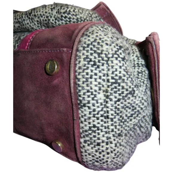 Coach 2005 Vintage Soho Tweed, Suede & leather Mini Boston Bag Satchel - Picture 9 of 15